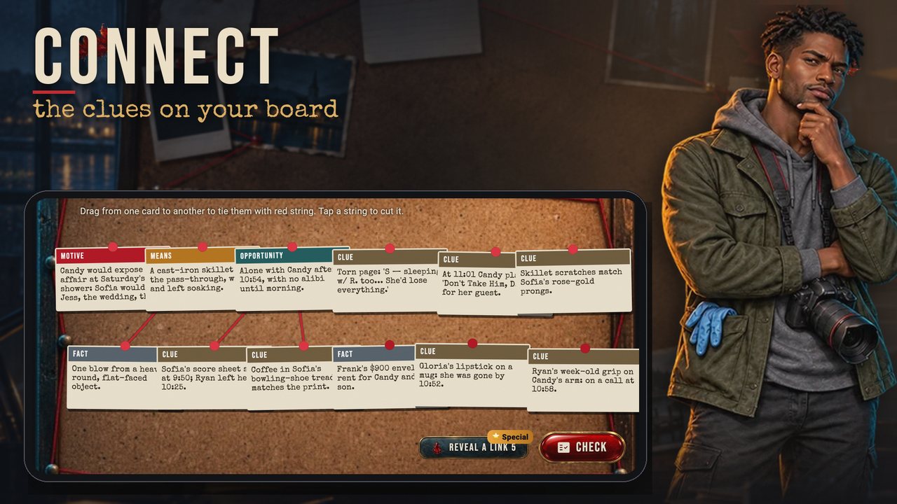 Connecting the clues on the deduction board